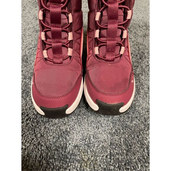 Puma Evolve Big Kids Size 4 Burgundy Snowboot Insulated Drawstring - Picture 2 of 6